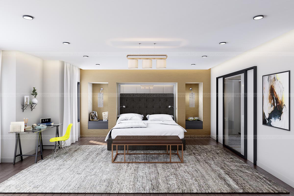 3D Modern Bedroom Interior Design