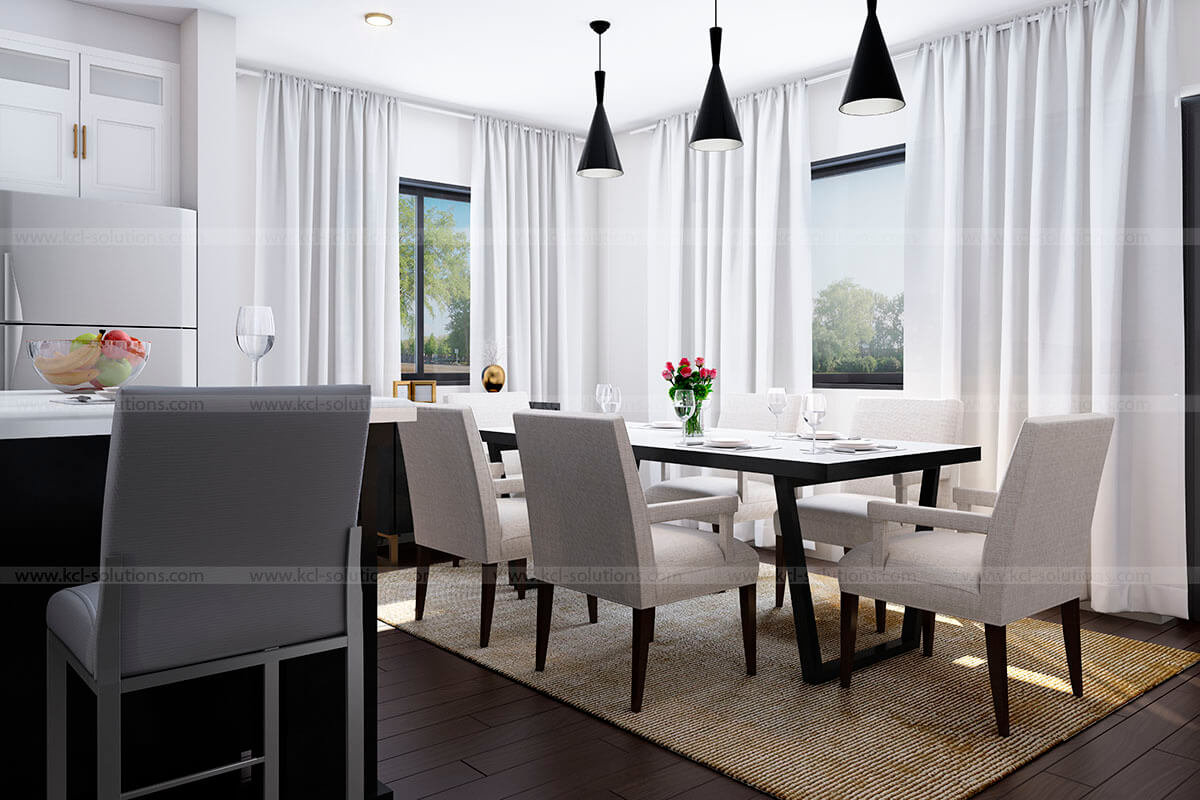3D Dinning Room interior Design