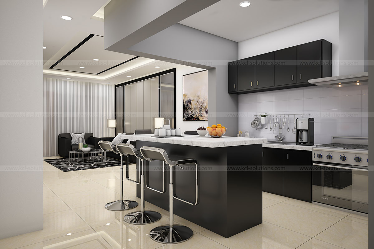 3D Kitchen Interior View