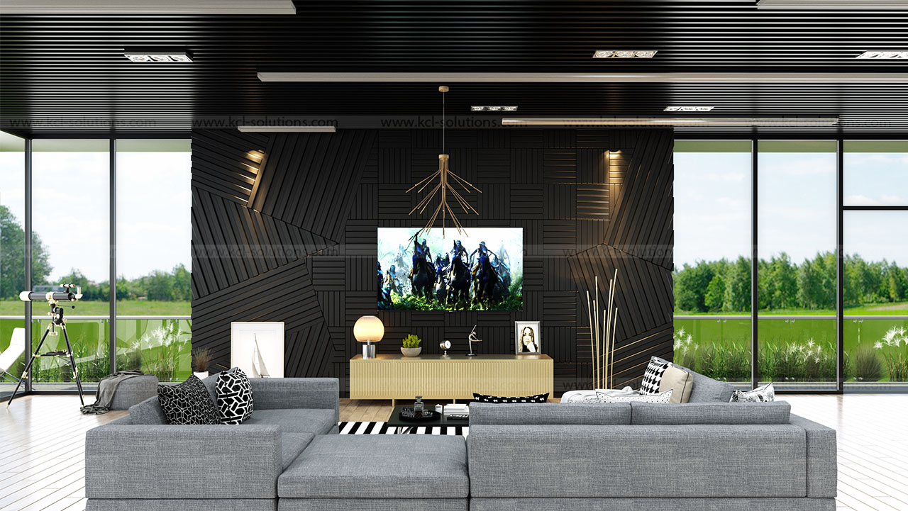 Modern Bunglow Living Room Design
